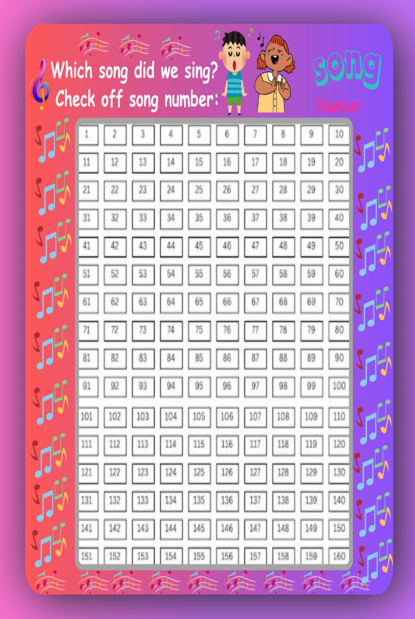 Singing Time Pack – Fun & Engaging Meeting Activity for JW Kids/Girls Color