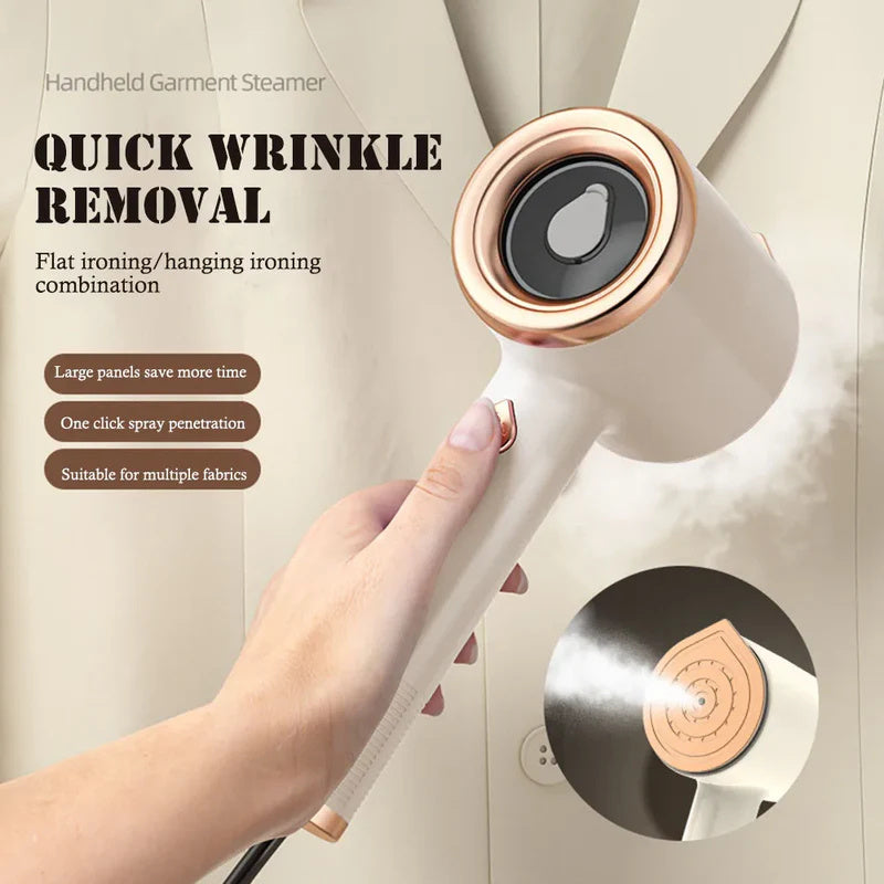 Wrinkle-Free in Minutes! Compact Handheld Garment Steamer for Travel & Everyday Use