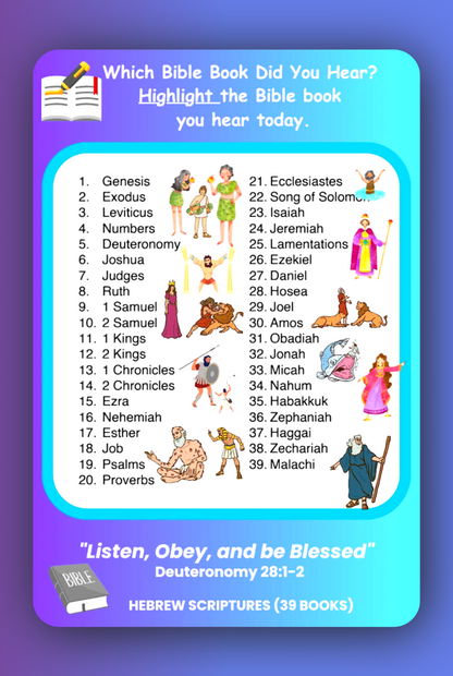 Bible  Book Names Templates – Make Bible Learning Fun and Interactive for Kids!
