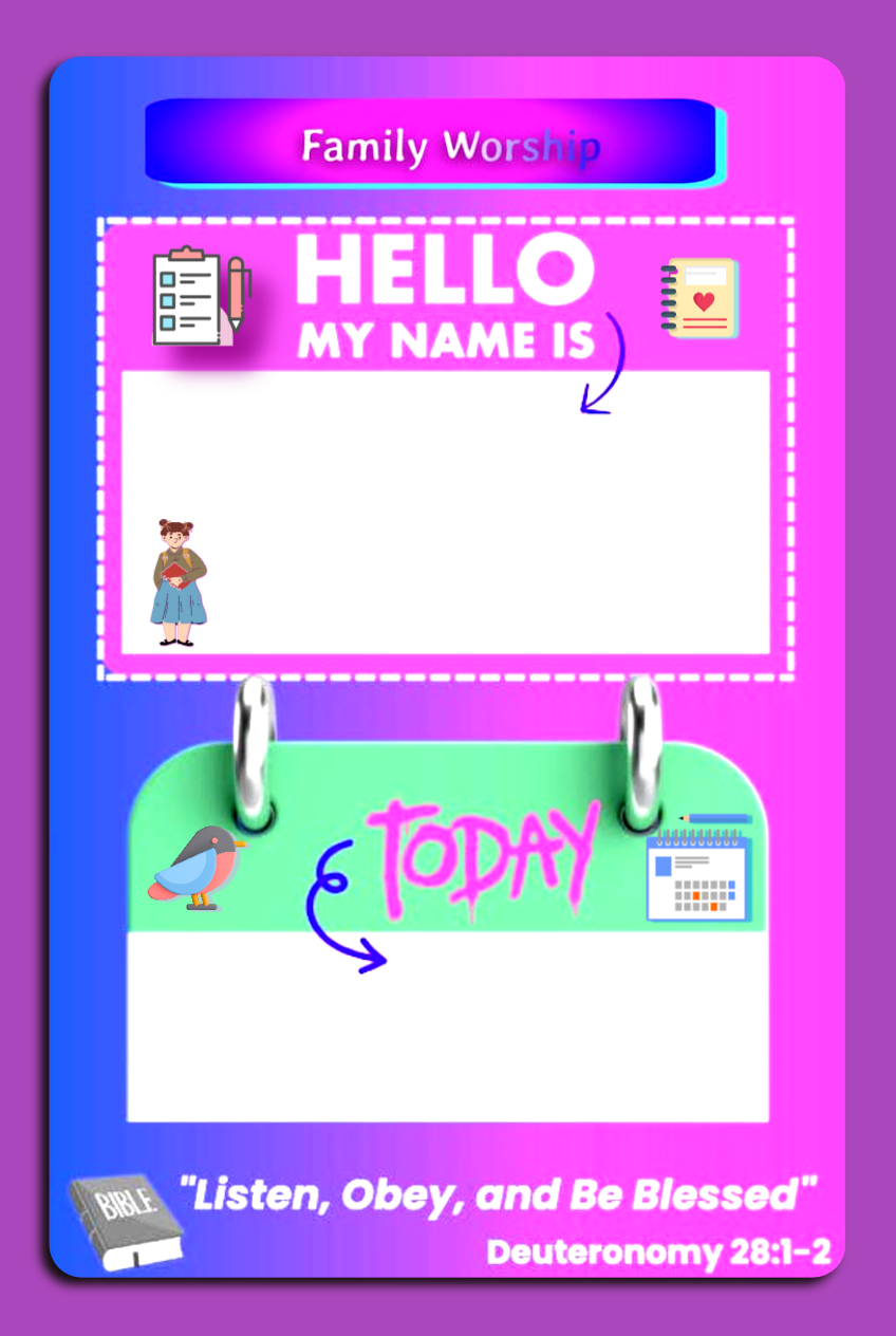 Interactive Name Tag for Kids – Designed by Ann- Newyork