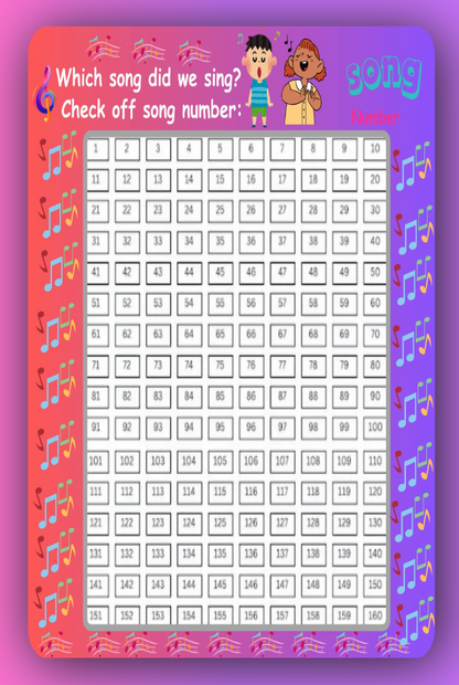 Singing Time Pack – Fun & Engaging Meeting Activity for  JW Kids/Girls Color