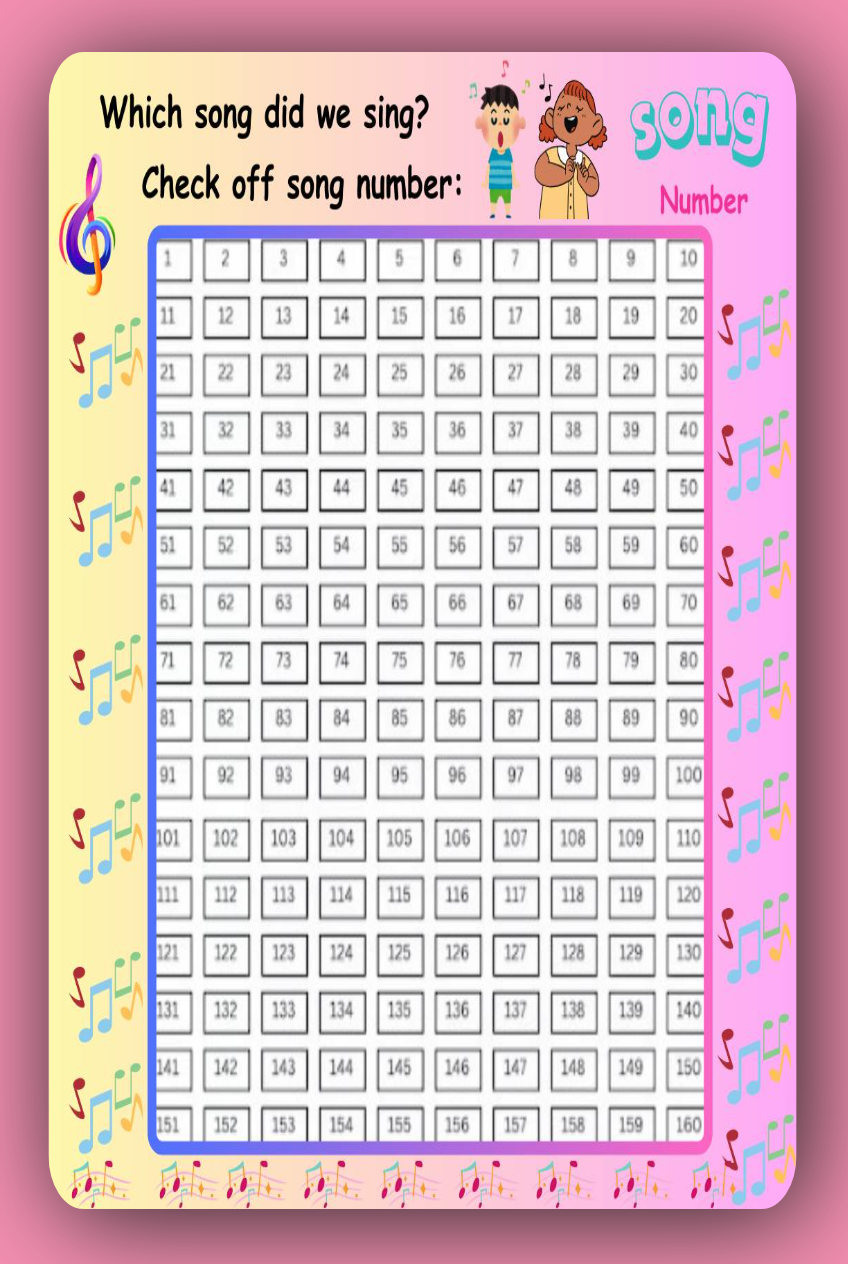 Singing Time Pack – Fun & Engaging Meeting Activity for  JW Kids/Girls Color