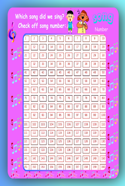 Singing Time Pack – Fun & Engaging Meeting Activity for  JW Kids/Girls Color