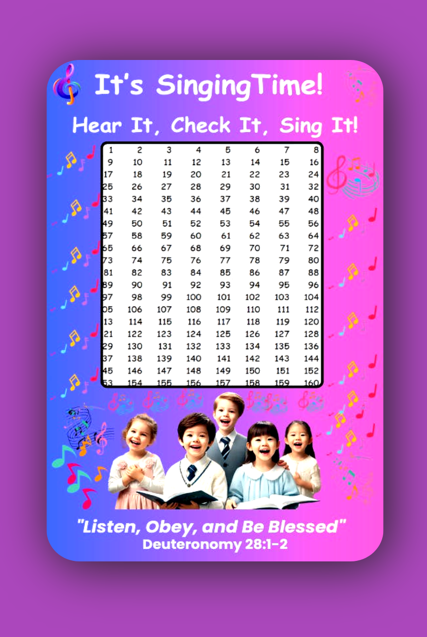 Singing Time Pack – Fun & Engaging Meeting Activity for  JW Kids/Girls Color