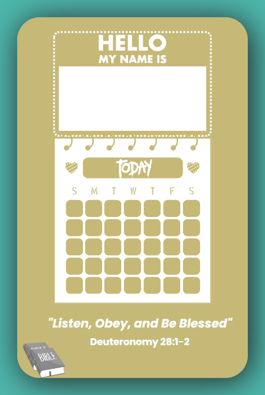 Interactive Name Tag and Calendar for JW Kids – Boys Edition