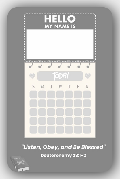 Interactive Name Tag and Calendar for JW Kids – Boys Edition