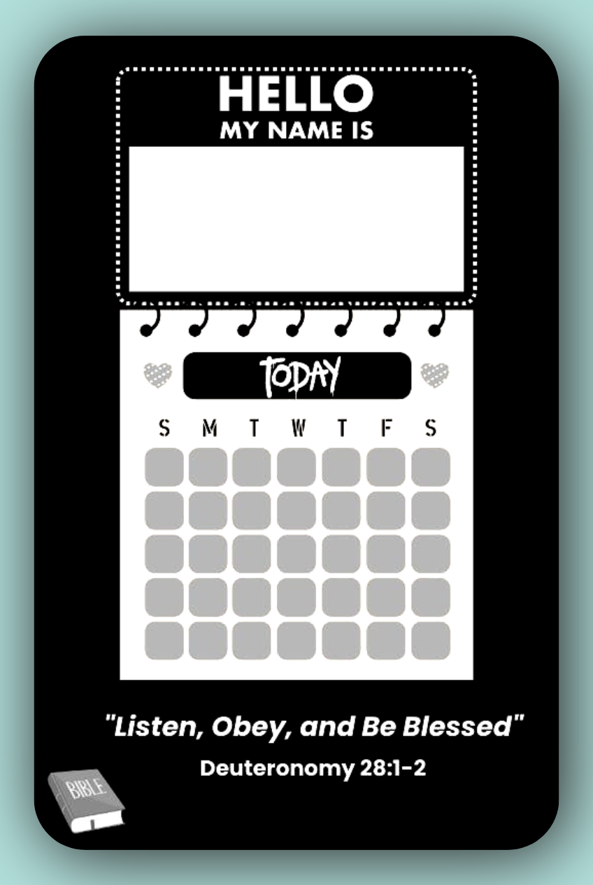 Interactive Name Tag and Calendar for JW Kids – Boys Edition