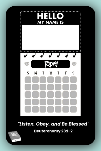 Interactive Name Tag and Calendar for JW Kids – Boys Edition