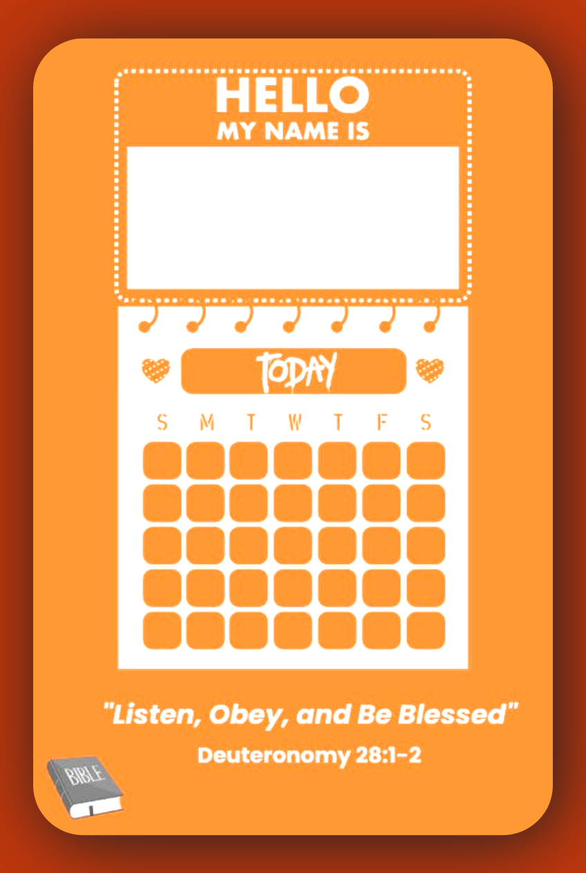 Interactive Name Tag and Calendar for JW Kids – Boys Edition