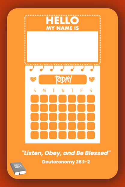 Interactive Name Tag and Calendar for JW Kids – Boys Edition