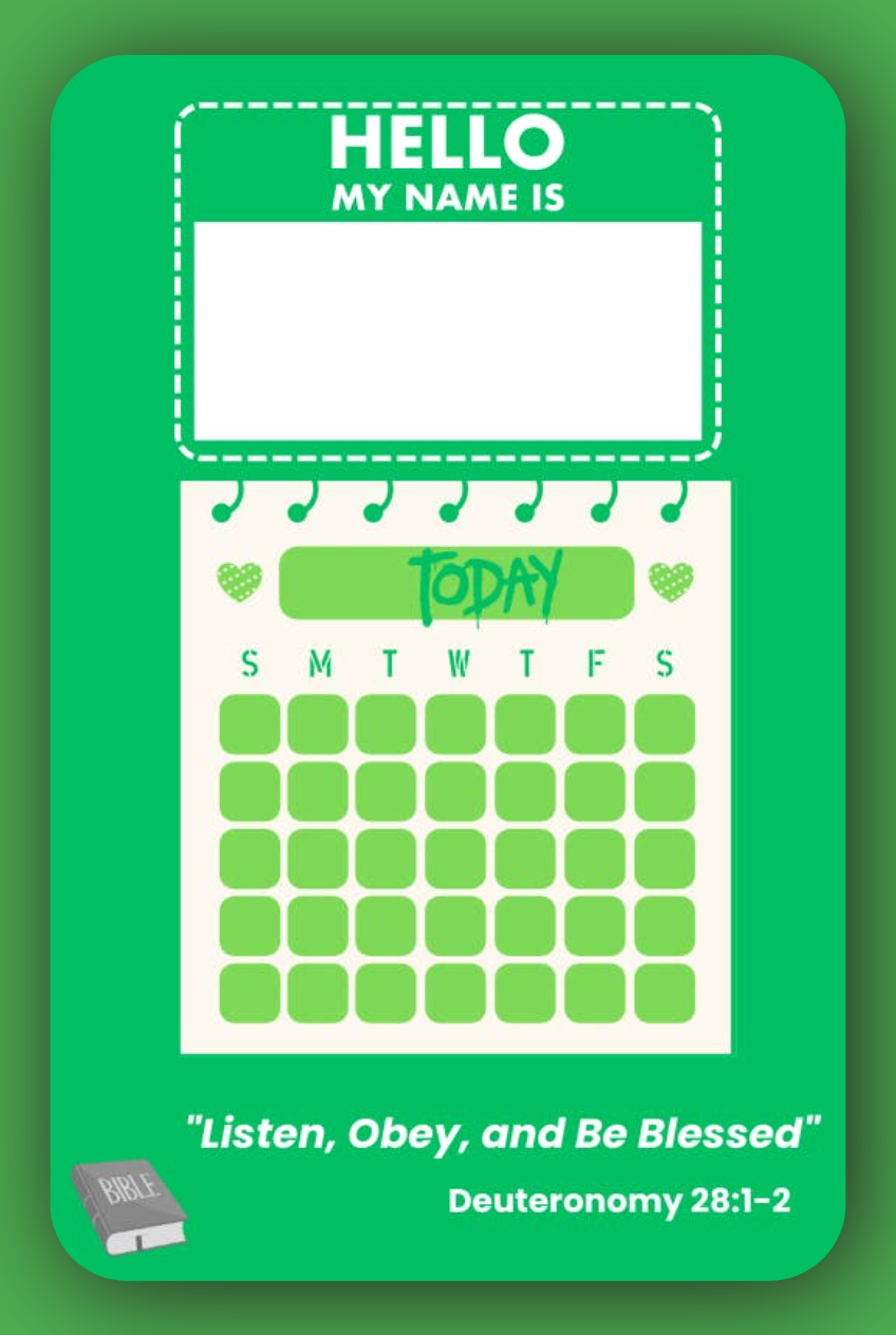 Interactive Name Tag and Calendar for JW Kids – Boys Edition