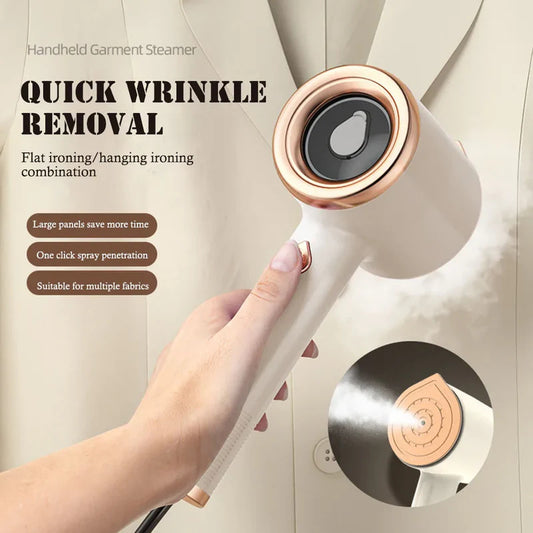 Wrinkle-Free in Minutes! Compact Handheld Garment Steamer for Travel & Everyday Use